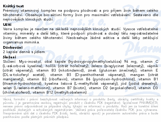 Verra Komplex Plodnost & Těhotenství cps.60