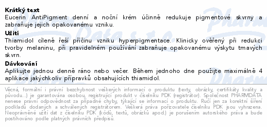 Eucerin AntiPigment denný krém SPF30 + nočný krém 2x50ml 2024