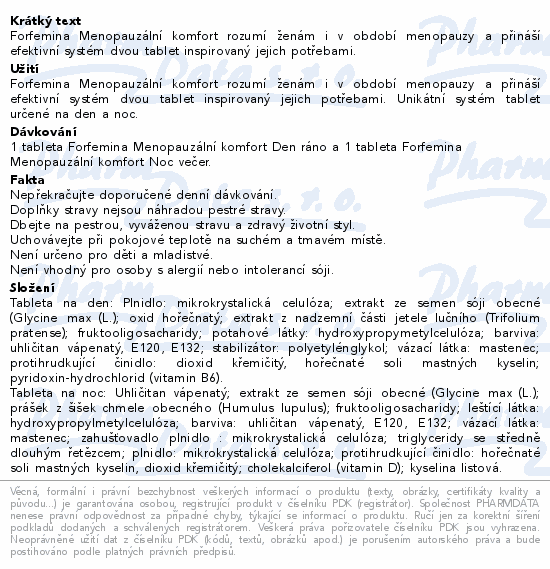 Forfemina Menopauzální komfort tbl.2x28