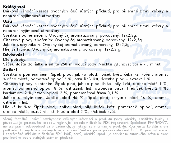 Biogena Magická zima vánoční kazeta čajů 4x12ks