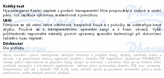 FILMPORE fix.náplast z transpar.fólie 6x5cmx9.15m