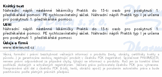 Lékárnička nást.náhrad.náplň do 15 osob Steriwund